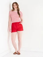 Viscose Linen Drawstring Shorts