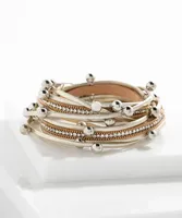 Gold Wrap Bracelet With Metal Balls