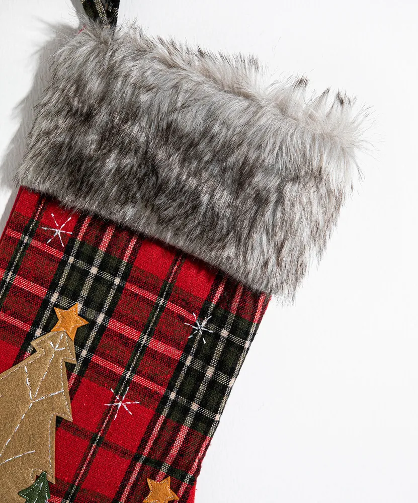 Plaid Festive Stocking