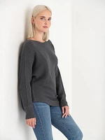 Ribbed Asymmetrical Sweater