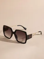Oversized Black Frame Sunglasses