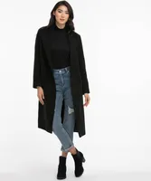 Notched Lapel Wrap Coat