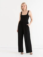 Sleeveless Wide Leg Jumpsuit