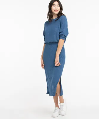 Ribbed Long Sleeve Maxi Dress