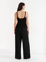 Sleeveless Wide Leg Jumpsuit