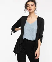 Roll Sleeve Drape Jacket