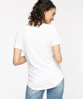 V-Neck Cotton Blend Tee