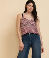 Strappy Paisley Print Blouse