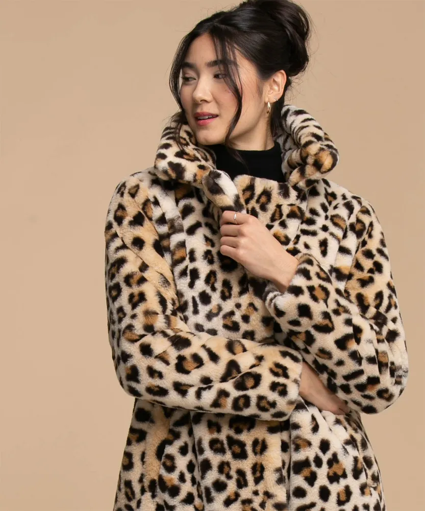 Animal Print Faux Fur Coat