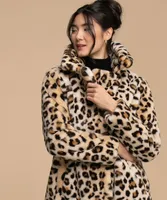 Animal Print Faux Fur Coat