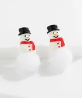 Poofy Snowman Studs