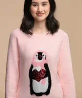 Scoop Neck Penguin Sweater