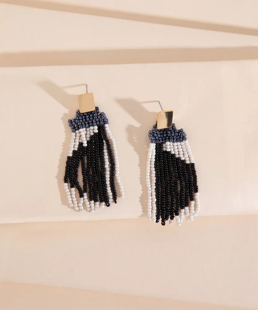 Tassel Dangle Bead Earrings