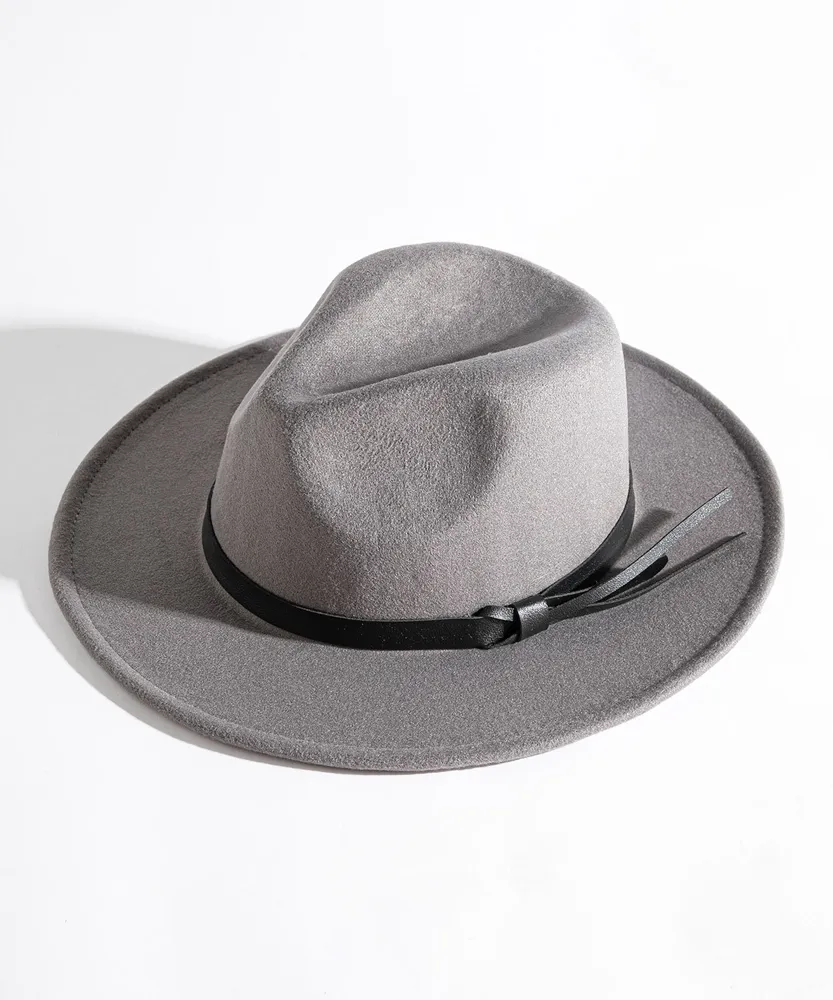 Leather Detail Panama Hat