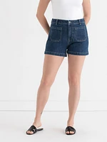 Patch Pocket Jean Shorts