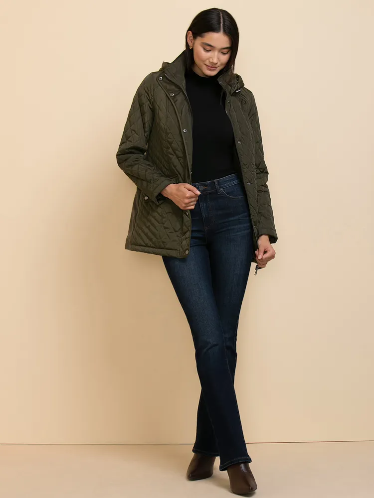 Quilted Jacket with Detachable Hood