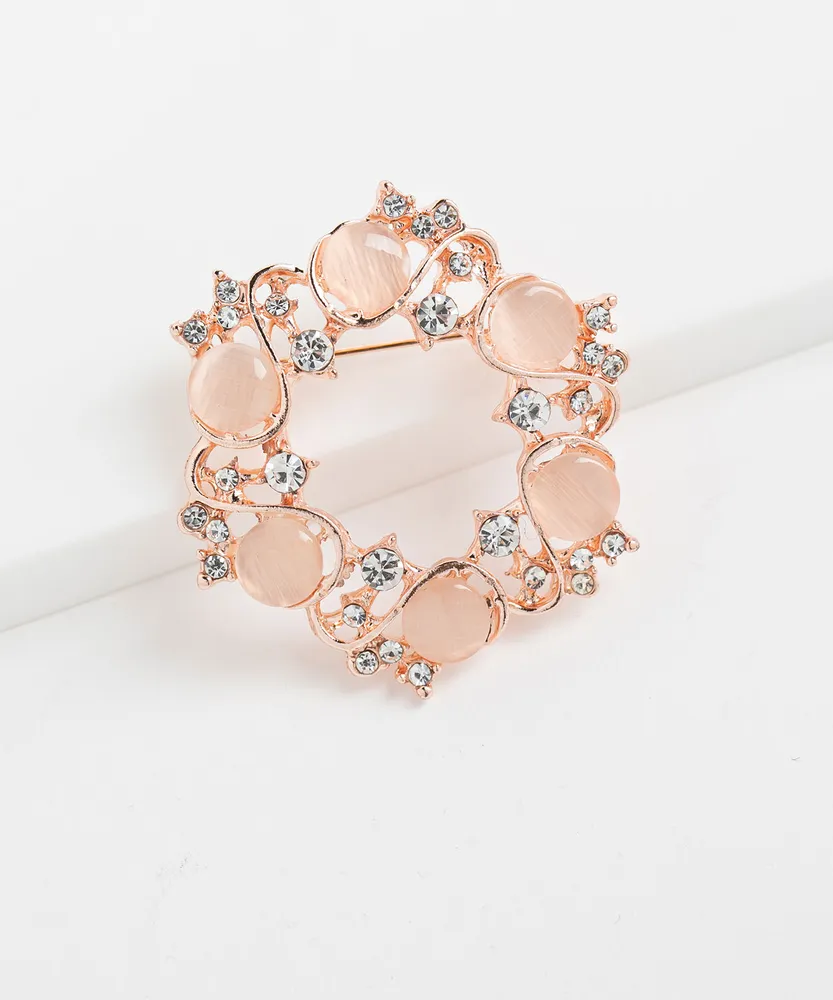 Rose Gold Wreath Brooch