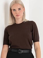 Cashmere Blend Crew Neck Sweater