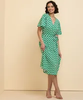 Midi Dress with Tie-Belt