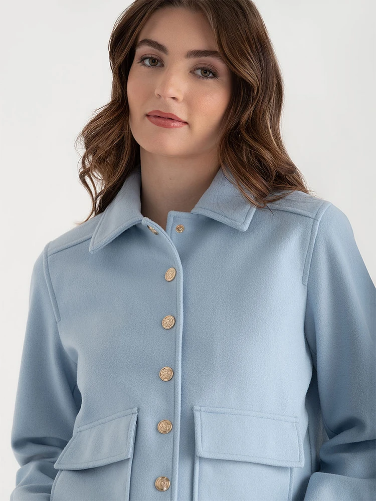 Cropped Felt Jacket