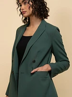 London Double Breasted Relaxed Blazer Luxe Tailored