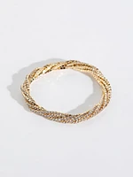 Gold Plated Stretchy Tennis Bracelet