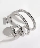 Silver Multi-Pack Post and Hoop Trio