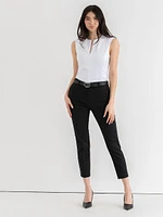 Zip Front Top Luxe Ponte