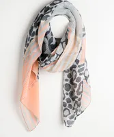 Plisse Leopard Scarf