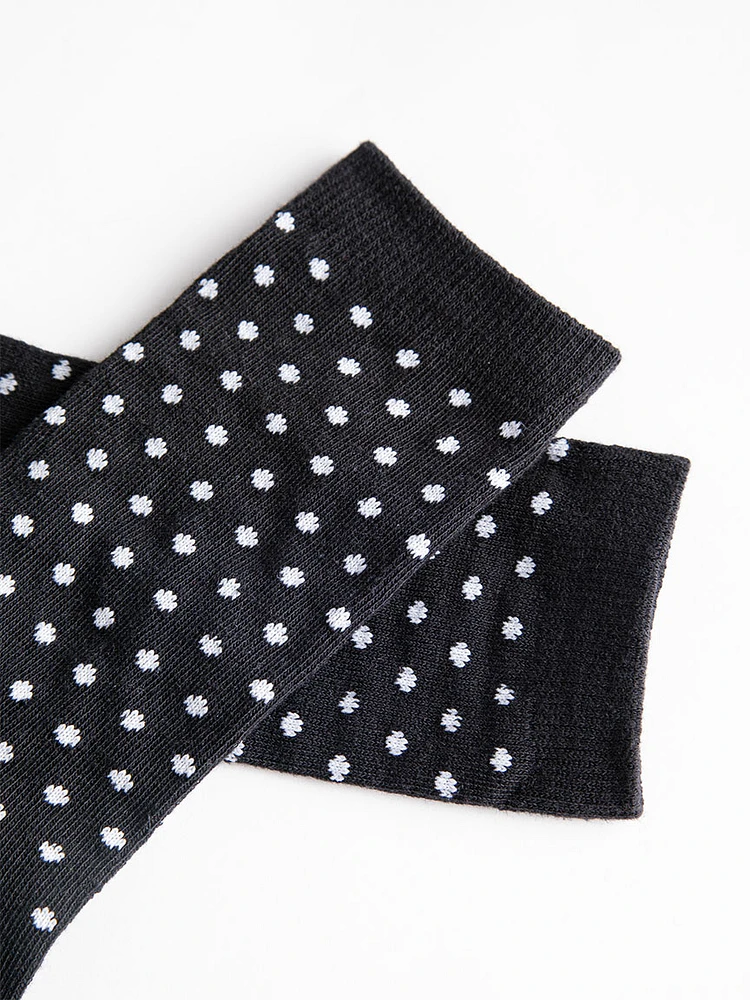 Polka Dot Crew Socks