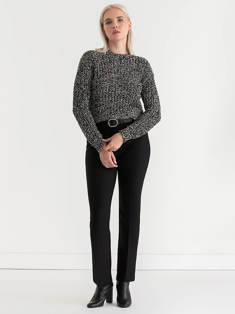 Black & White Marled Sweater