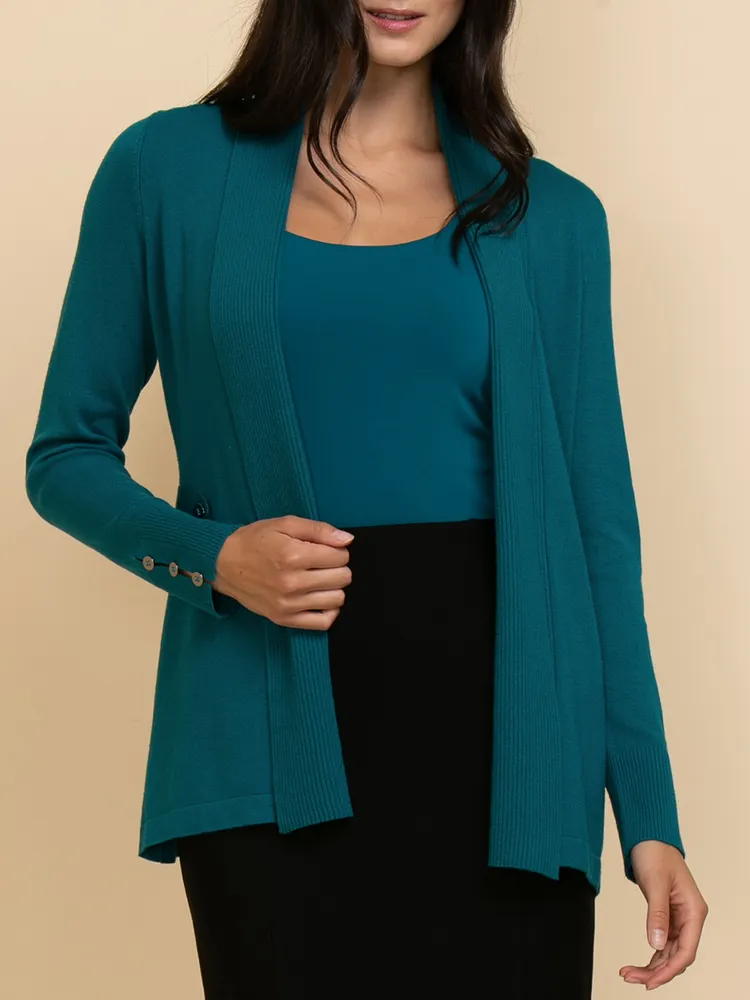Side Tab Button Cardigan