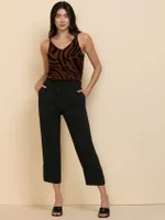 Straight Crop with Cuff Pant