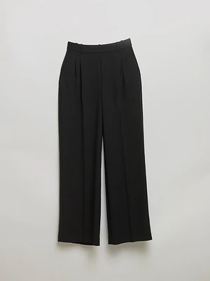 Maxwell Pleated Wide Leg Crepe Pant