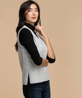 Eco-Friendly Cable Knit Sweater Vest