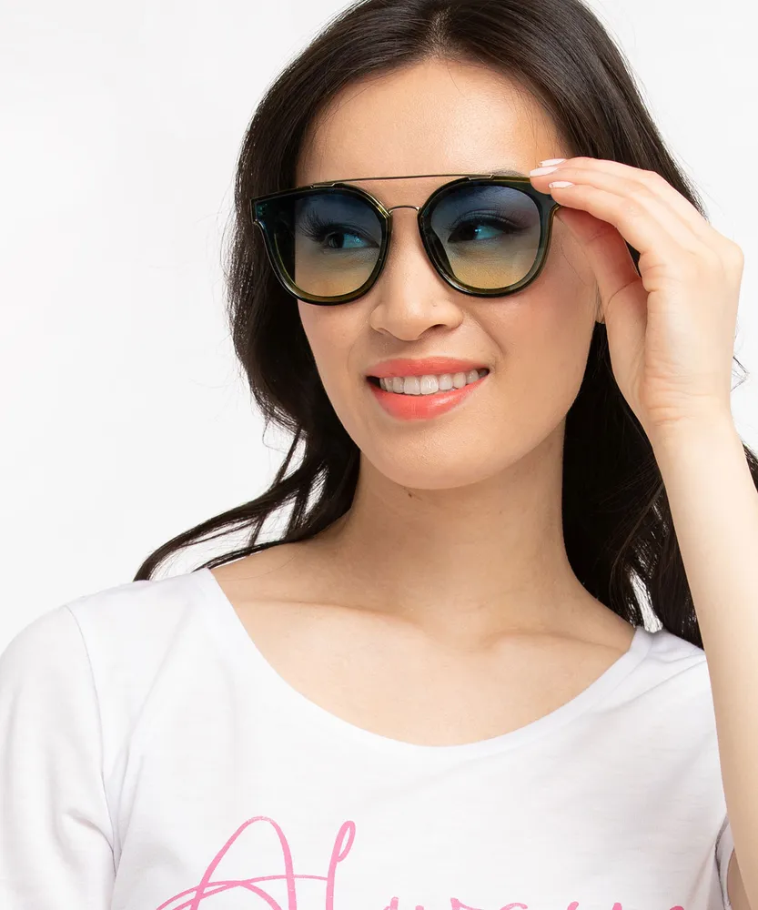 Blue/Green Ombre Sunglasses