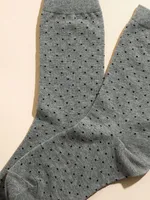 Fine Dot Crew Socks