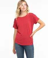 Boat Neck Short Sleeve Top