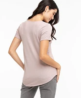 Short Sleeve V-Neck Hacci Tee