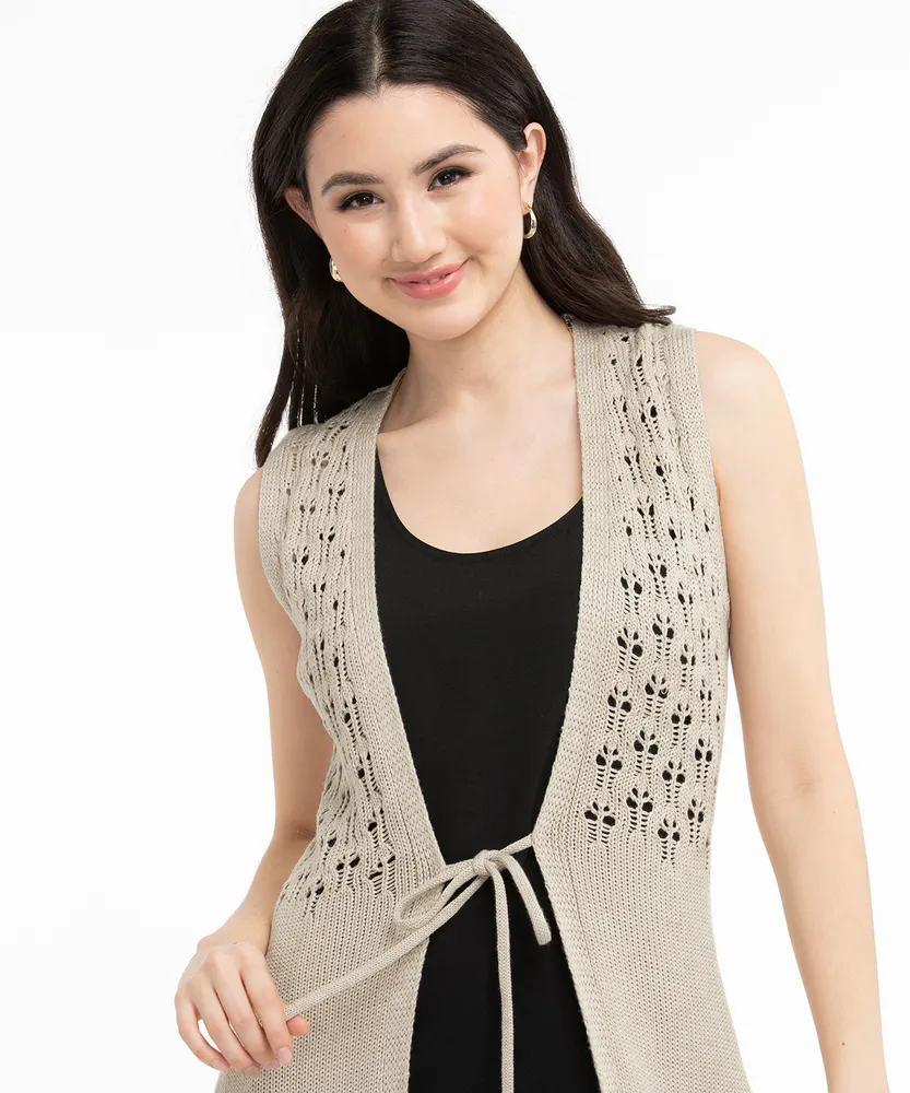 Open Stitch Sweater Vest