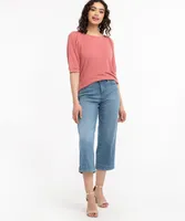 Puff Sleeve Scoop Neck Top