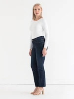 Stevie Straight Mid Rise Jeans