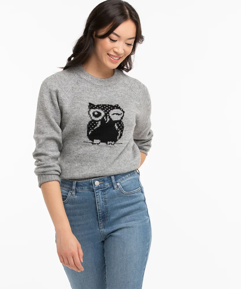 Owl Intarsia Sweater