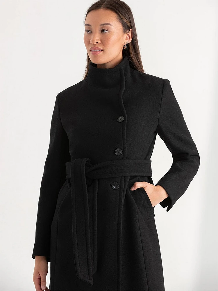 Etienne Wool Wrap Coat