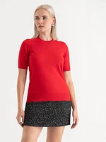 Cashmere Blend Crew Neck Sweater