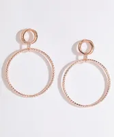 Rose Gold Hoop Earrings with Post