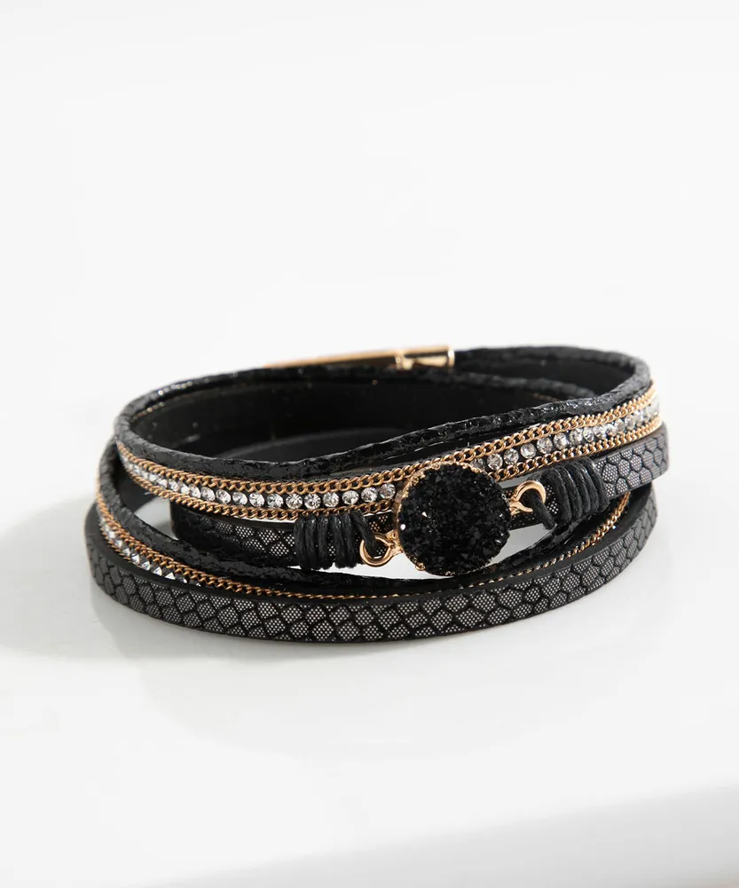 Black Snap Bracelet