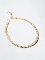 Gold Curb Chain Necklace