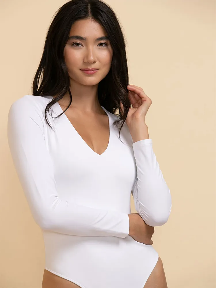 Long Sleeve V-Neck Bodysuit