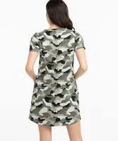 Notch Neck T-Shirt Dress